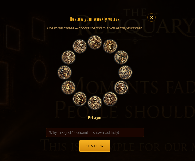 Bestow a Votive, Bless an Image, Earn 200 GoGs
